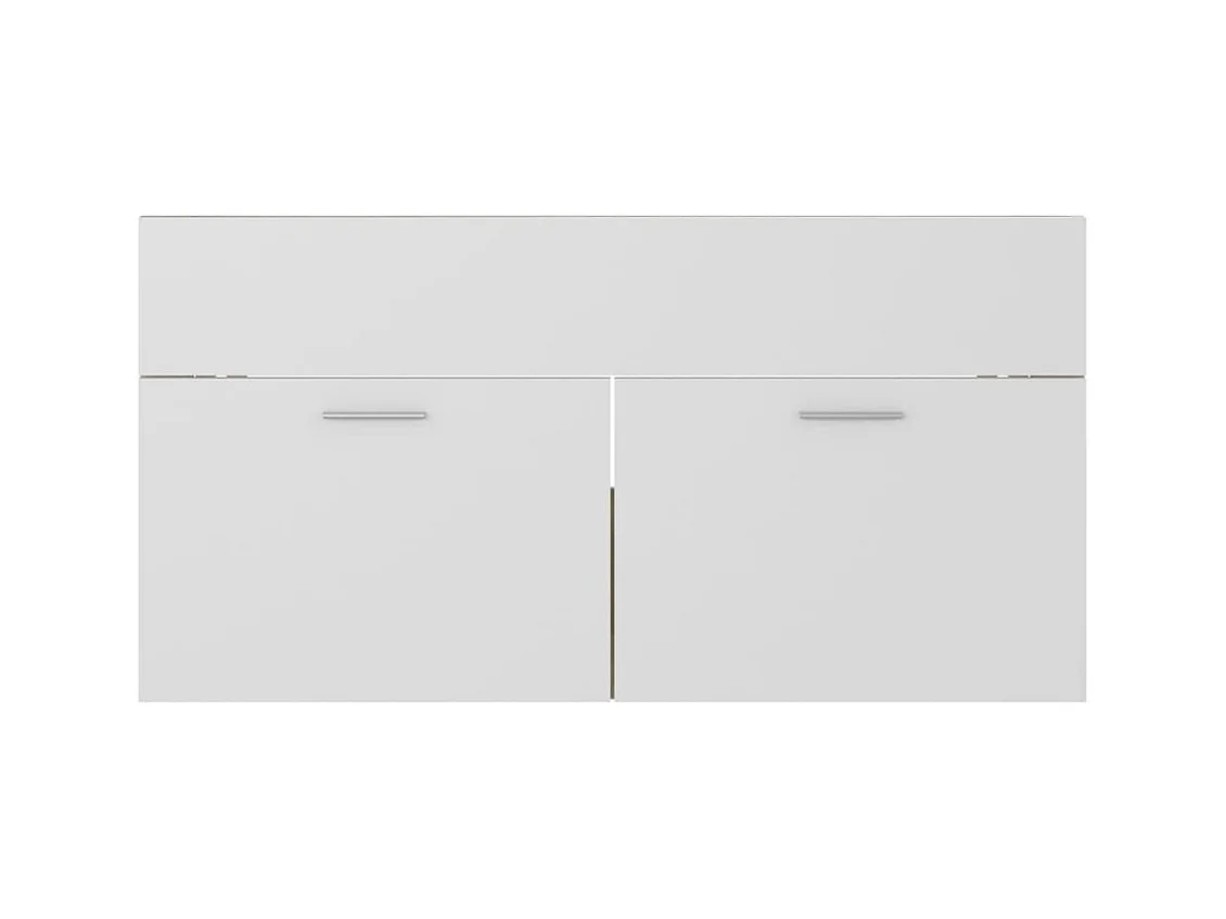 Prolenta Premium -  Wastafelkast met ingebouwde wastafel bewerkt hout wit en eiken