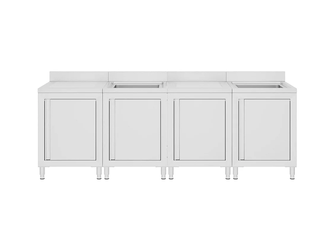 Prolenta Premium -  Évier de cuisine commercial 240x60x96 cm Acier inoxydable