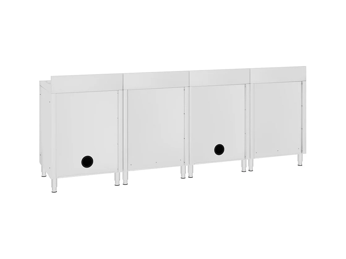 Prolenta Premium -  Évier de cuisine commercial 240x60x96 cm Acier inoxydable