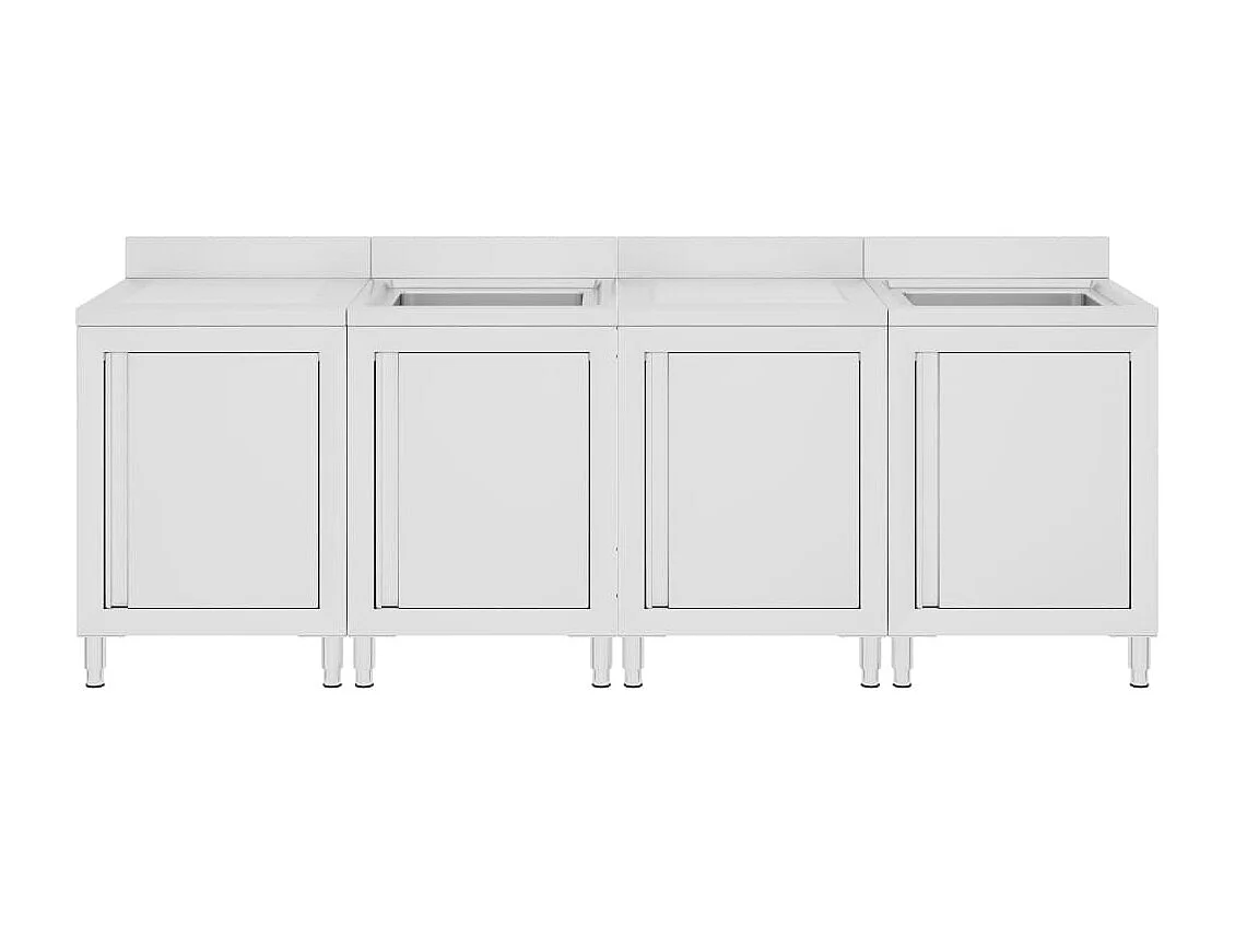 Prolenta Premium -  Évier de cuisine commercial 240x60x96 cm Acier inoxydable