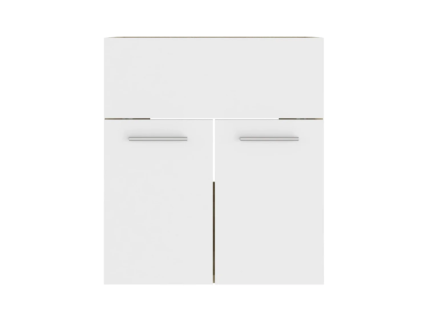 Prolenta Premium -  Armoire d'évier Blanc et chêne sonoma Bois d’ingénierie