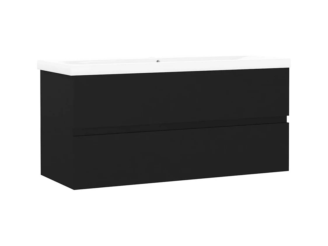 Prolenta Premium -  Mueble con lavabo madera de ingeniería negro