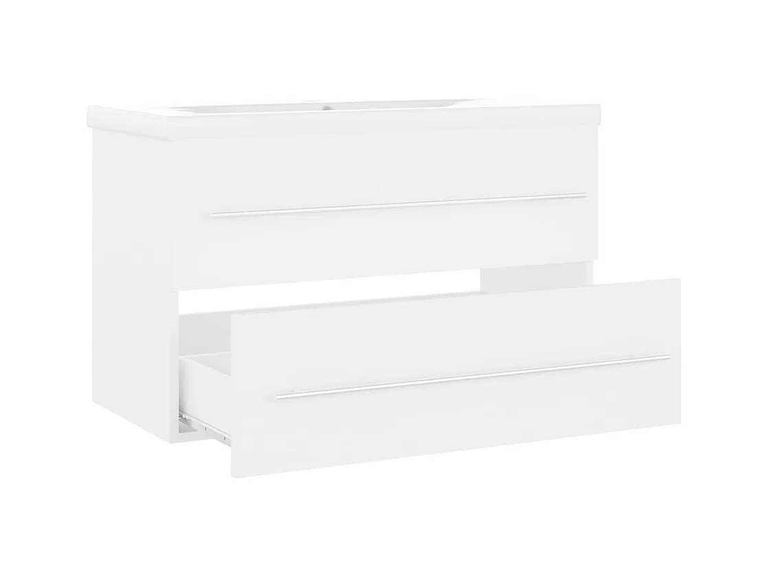 Prolenta Premium -  Wastafelkast met ingebouwde wastafel spaanplaat wit