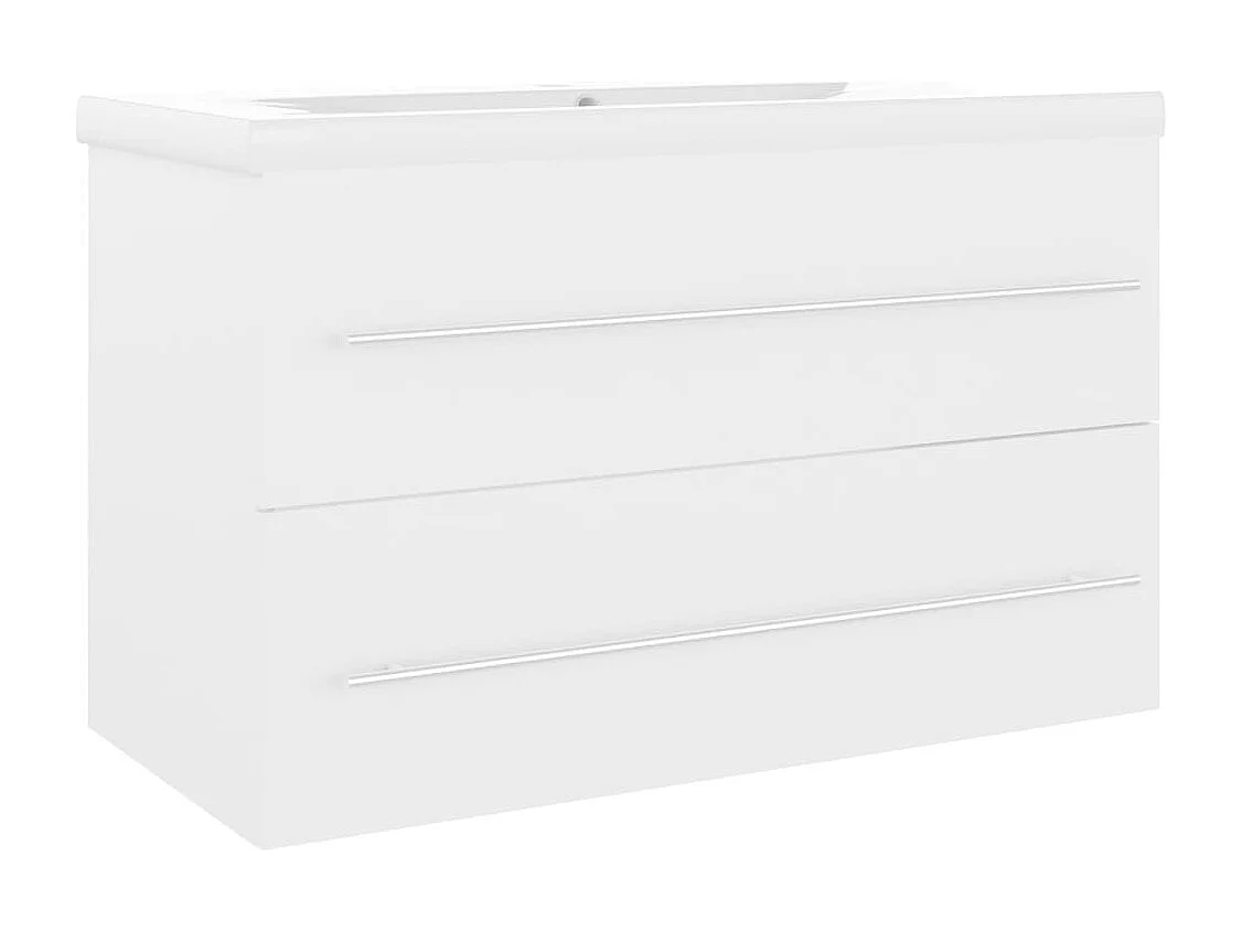 Prolenta Premium -  Wastafelkast met ingebouwde wastafel spaanplaat wit