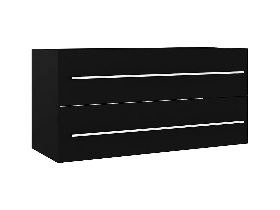 Prolenta Premium - 804719  Wastafelkast 100x38,5x48 cm bewerkt hout zwart