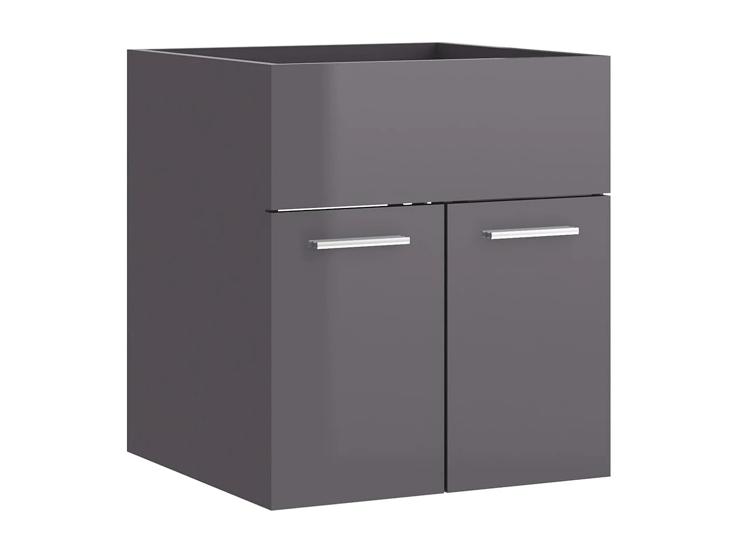 Prolenta Premium -  Mobile Sottolavabo Grigio Lucido 41x38,5x46cm Legno Multistrato