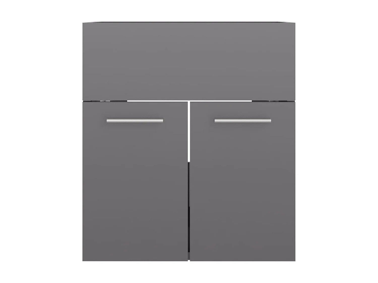 Prolenta Premium -  Mobile Sottolavabo Grigio Lucido 41x38,5x46cm Legno Multistrato