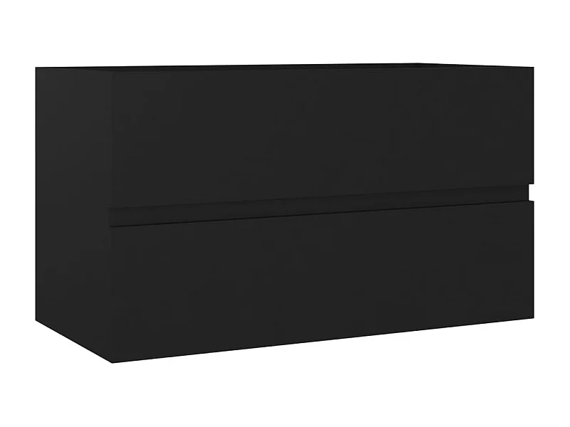 Prolenta Premium -  Wastafelkast 80x38,5x45 cm bewerkt hout zwart