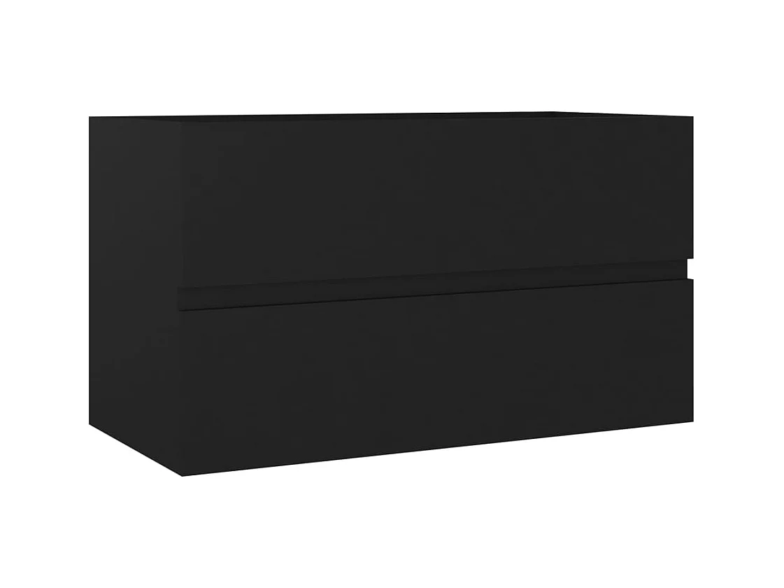 Prolenta Premium -  Wastafelkast 80x38,5x45 cm bewerkt hout zwart