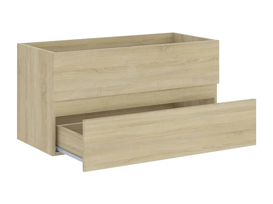 Prolenta Premium -  Waschbeckenunterschrank Sonoma-Eiche 90x38,5x45cm Holzwerkstoff