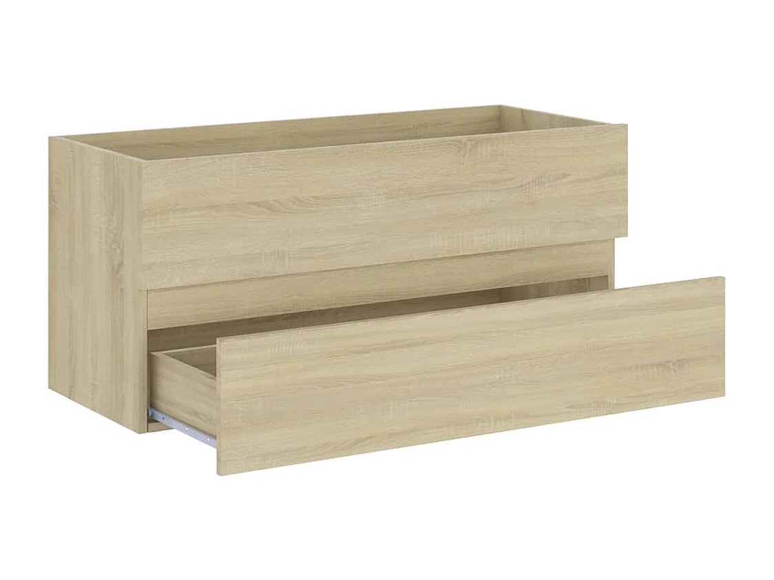 Prolenta Premium -  Armoire d'évier Chêne sonoma 100x38,5x45 cm Bois d'ingénierie