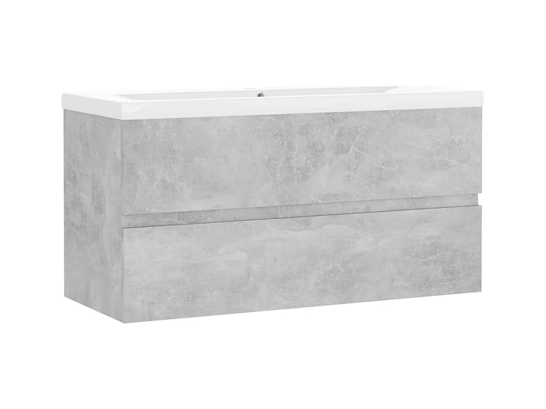 Prolenta Premium -  Armoire d'évier et lavabo intégré Gris béton Bois d'ingénierie