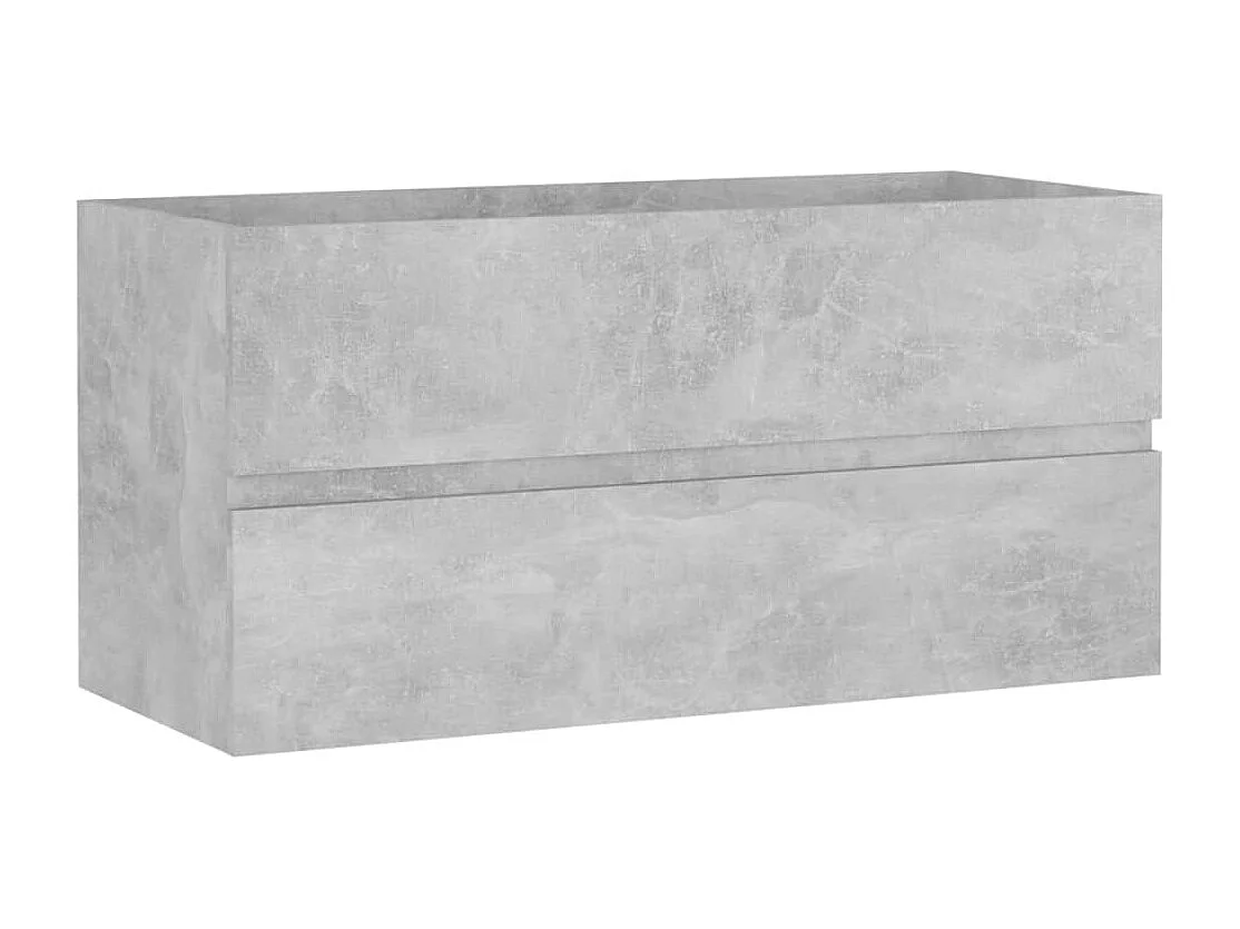 Prolenta Premium -  Armoire d'évier et lavabo intégré Gris béton Bois d'ingénierie