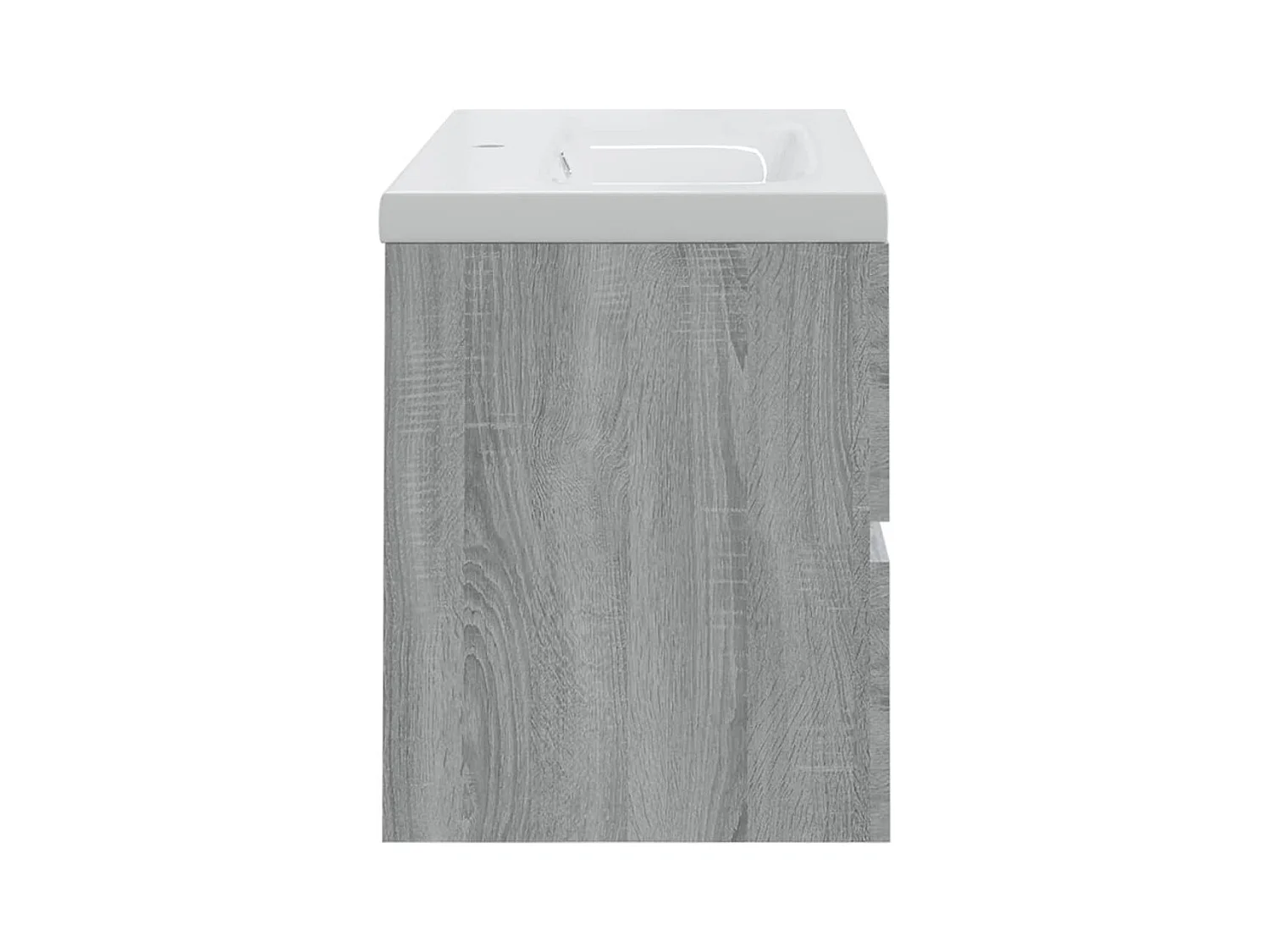 Prolenta Premium -  Meuble lavabo avec bassin intégré Sonoma gris Bois d'ingénierie
