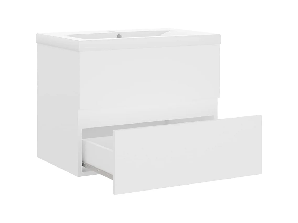 Prolenta Premium -  Armoire d'évier avec lavabo intégré Blanc Bois d'ingénierie