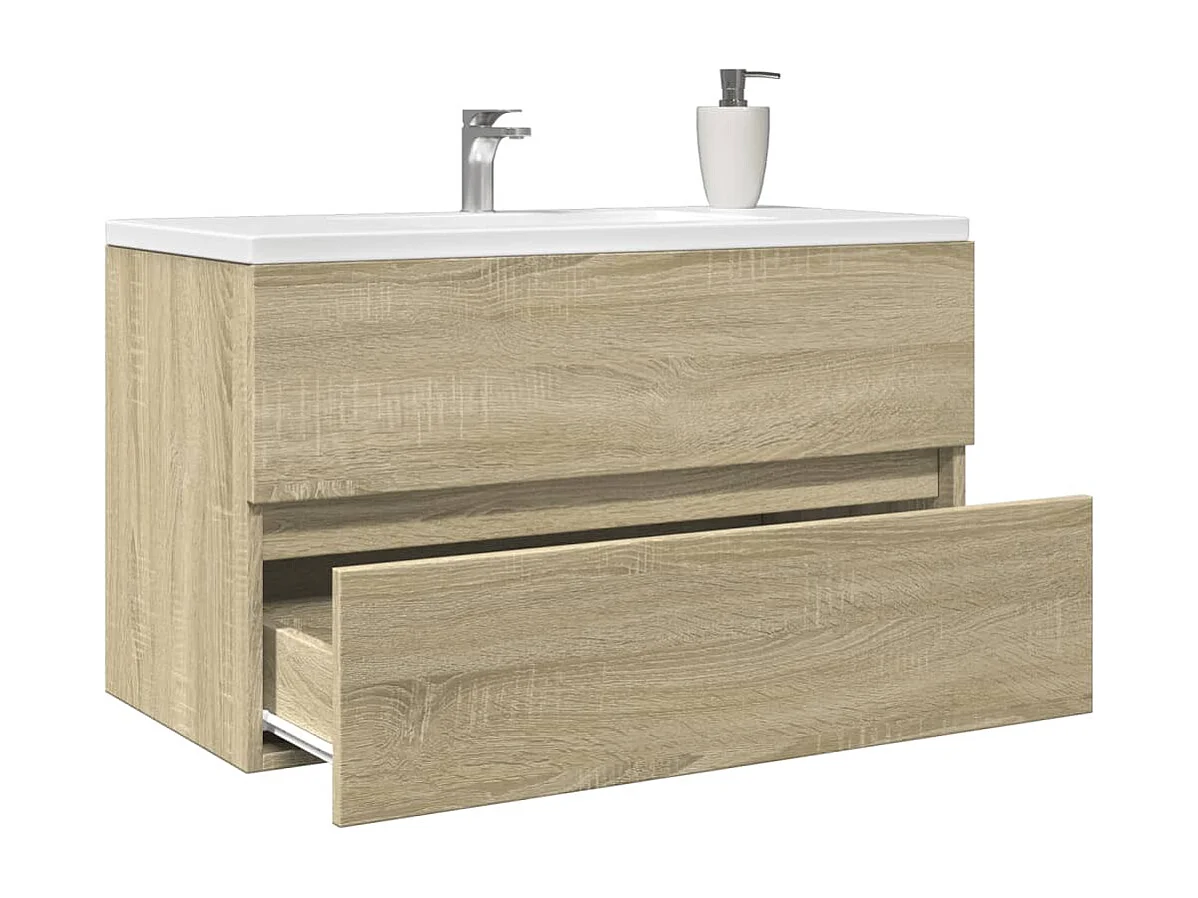 Prolenta Premium -  Armoire d'évier chêne sonoma 80x38,5x45 cm Bois d'ingénierie