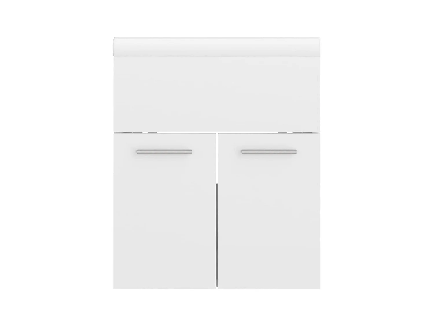Prolenta Premium -  Armoire d'évier avec lavabo intégré Blanc brillant Aggloméré