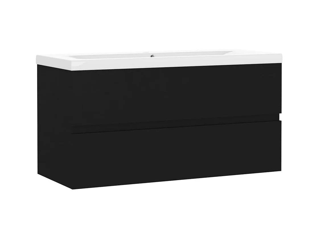 Prolenta Premium -  Mueble con lavabo madera de ingeniería negro