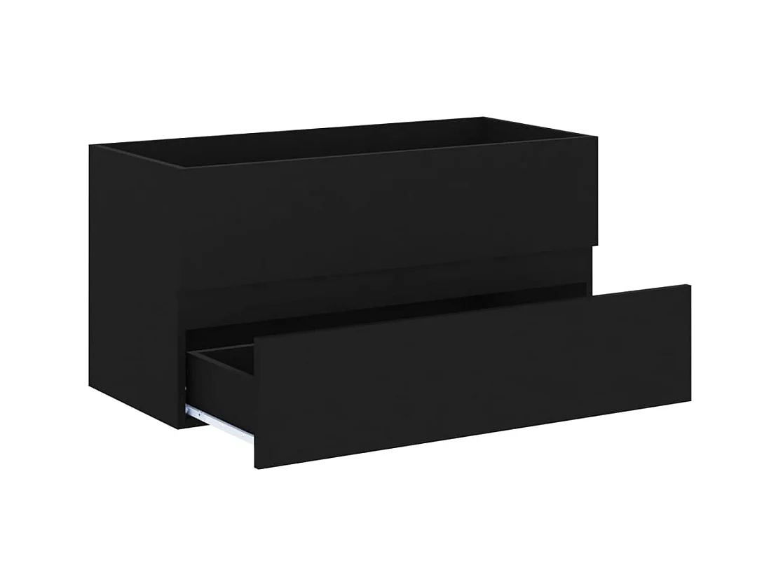 Prolenta Premium -  Mueble con lavabo madera de ingeniería negro