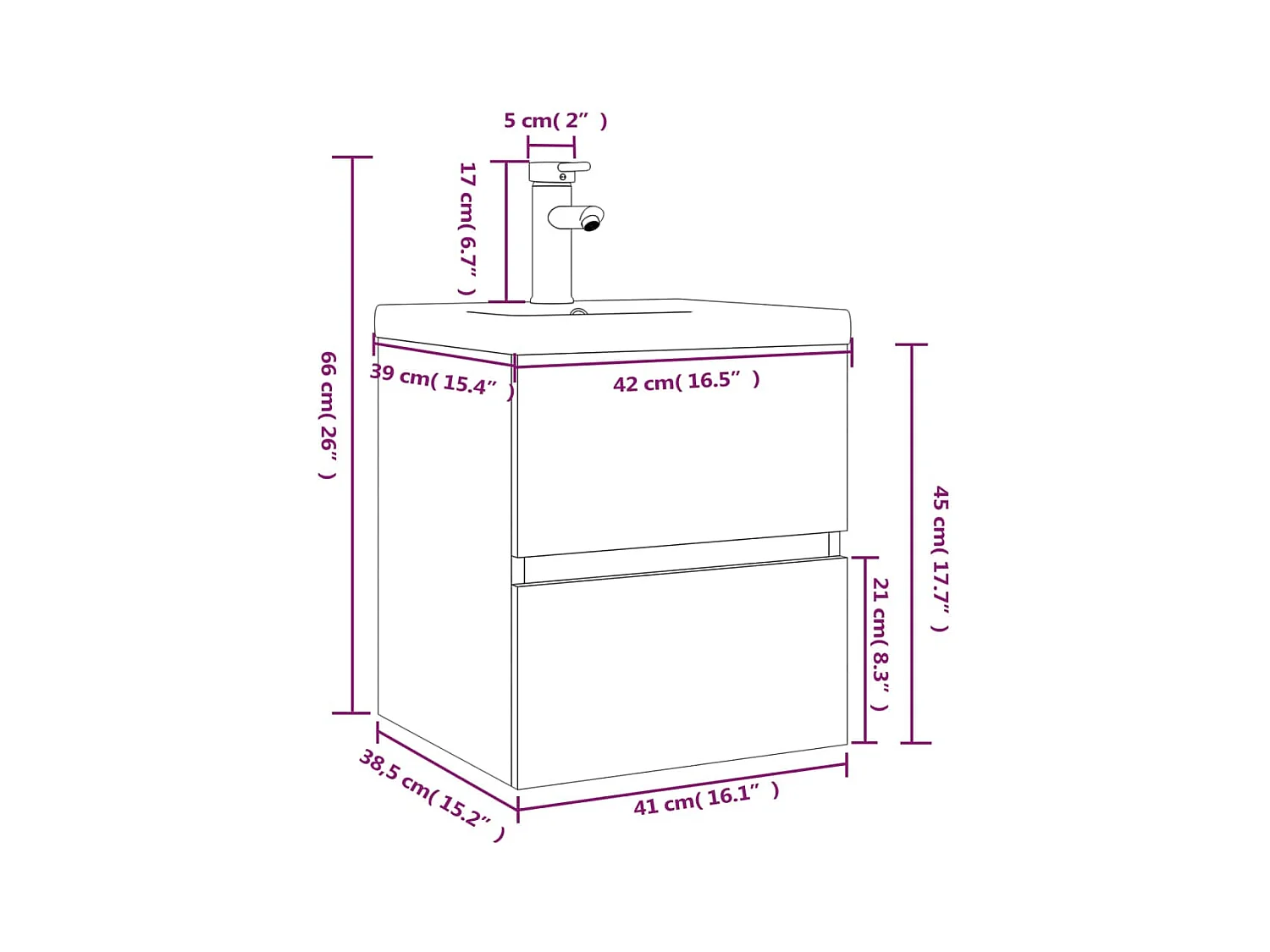Prolenta Premium -  Meuble lavabo avec bassin intégré Sonoma gris Bois d'ingénierie