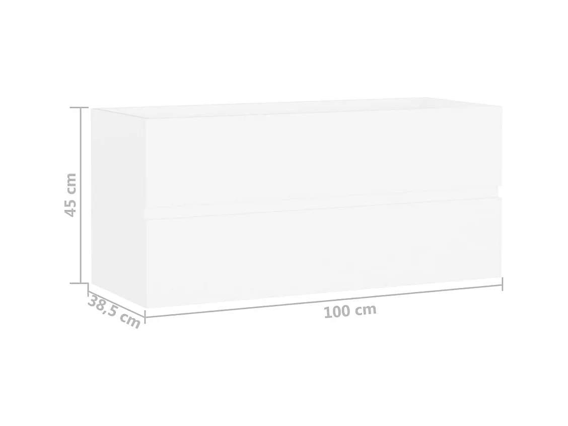 Prolenta Premium -  Armoire d'évier Blanc 100x38,5x45 cm Bois d'ingénierie
