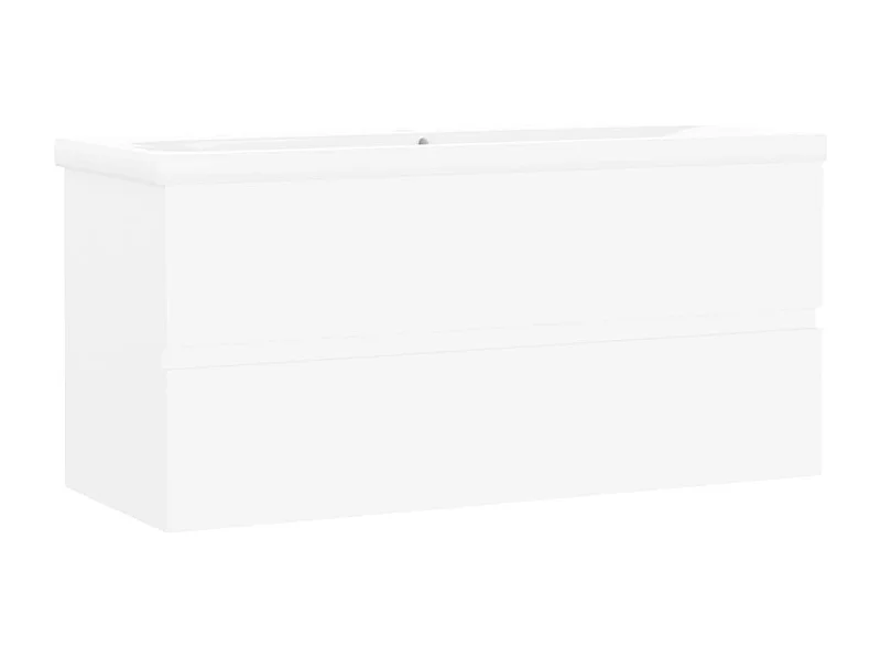 Prolenta Premium -  Armoire d'évier avec lavabo intégré Blanc Aggloméré