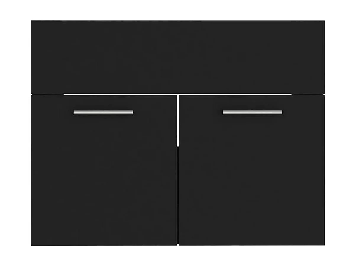 Prolenta Premium -  Mobile Bagno con Lavabo Integrato Nero in Truciolato