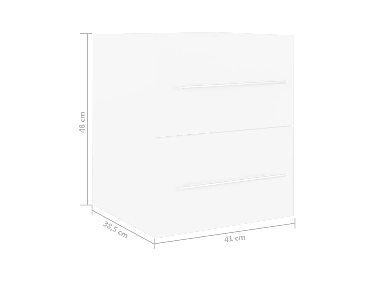 Prolenta Premium -  Armoire d'évier Blanc 41x38,5x48 cm Bois d’ingénierie