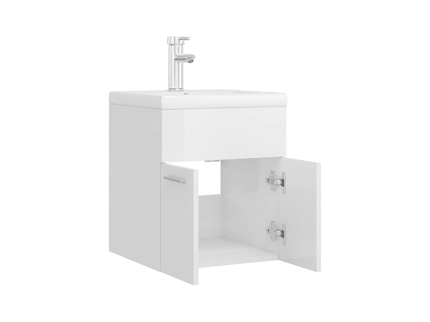 Prolenta Premium -  Mueble con lavabo aglomerado blanco brillante