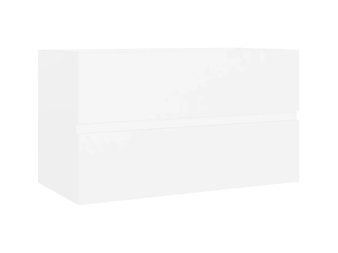 Prolenta Premium -  Waschbeckenunterschrank Weiß 80x38,5x45 cm Holzwerkstoff