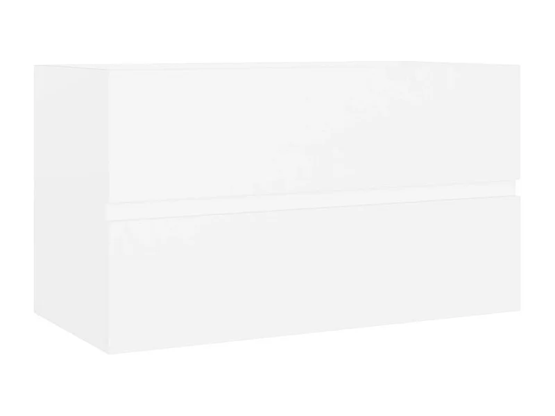 Prolenta Premium -  Armoire d'évier Blanc 80x38,5x45 cm Bois d'ingénierie