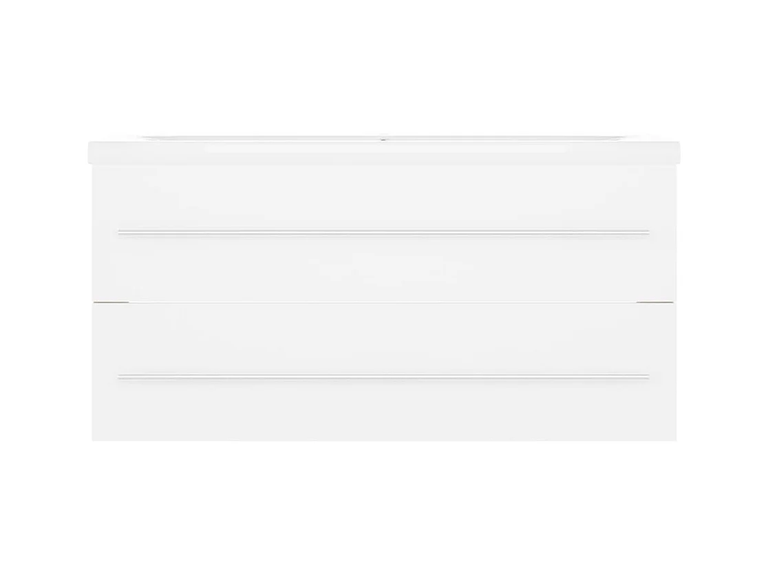 Prolenta Premium -  Armoire d'évier avec lavabo intégré Blanc Aggloméré