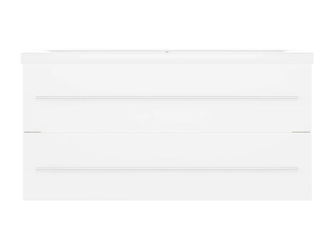 Prolenta Premium -  Armoire d'évier avec lavabo intégré Blanc Aggloméré