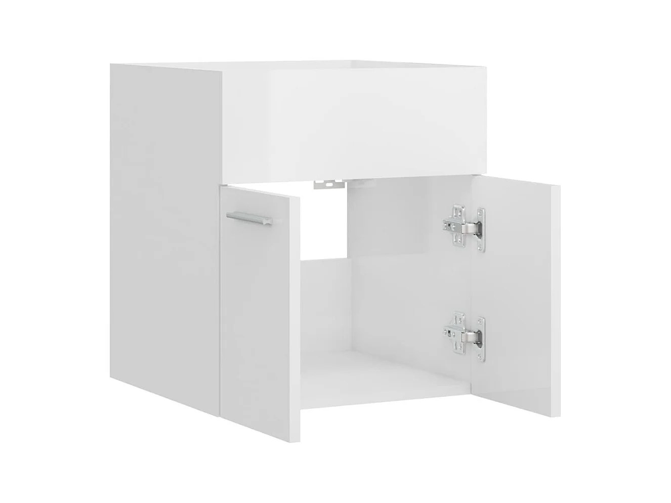 Prolenta Premium -  Armoire d'évier Blanc brillant 41x38,5x46 cm Aggloméré