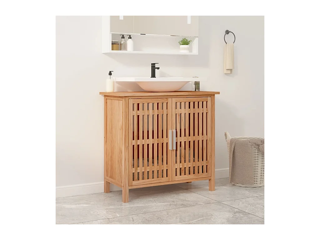 Prolenta Premium -  Armoire de salle de bain 66x29x61,5 cm Bois massif de noyer