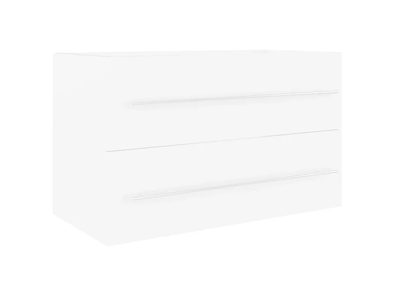 Prolenta Premium -  Waschbeckenunterschrank Weiß 80x38,5x48 cm Holzwerkstoff