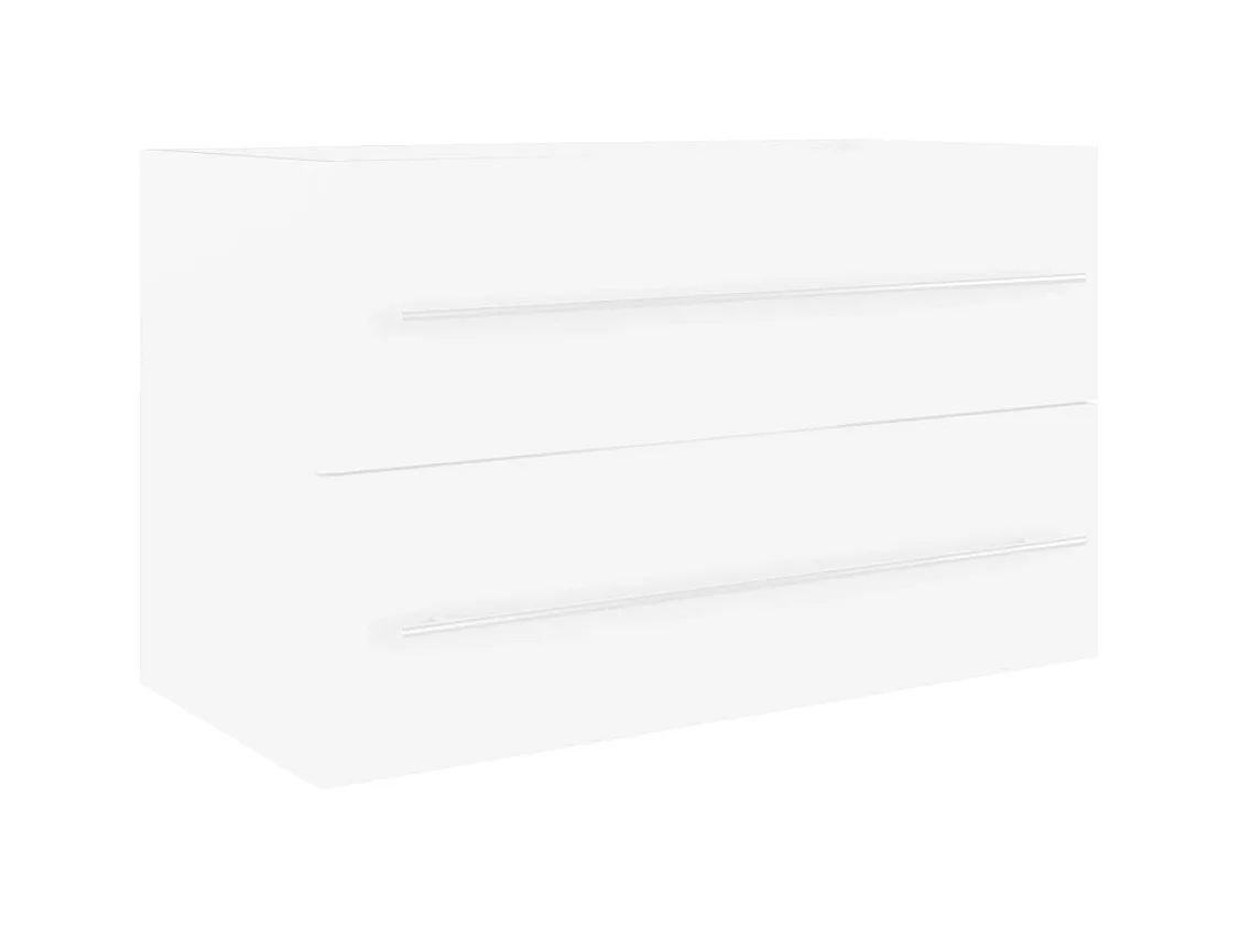 Prolenta Premium -  Waschbeckenunterschrank Weiß 80x38,5x48 cm Holzwerkstoff