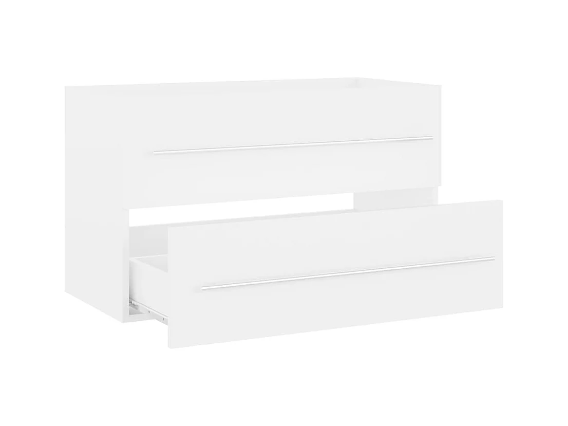 Prolenta Premium -  Armoire d'évier Blanc 80x38,5x48 cm Aggloméré