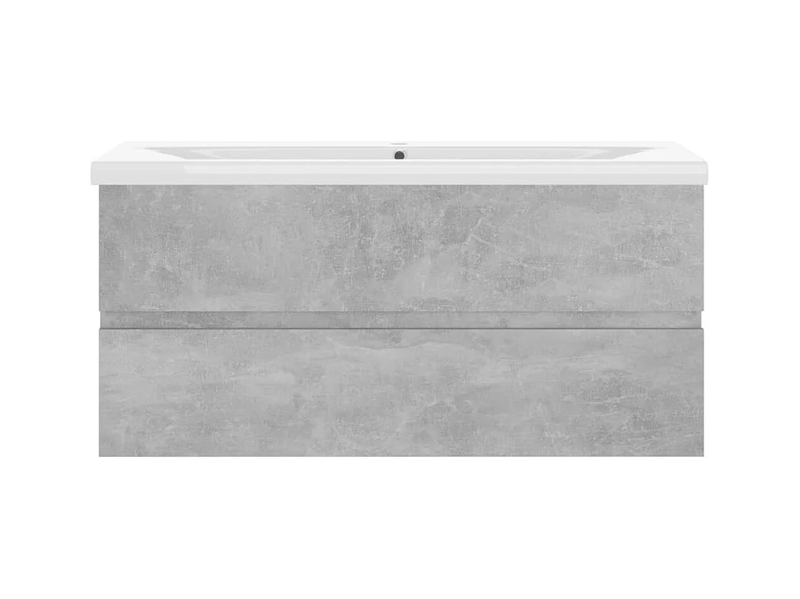 Prolenta Premium -  Armoire d'évier avec lavabo intégré Gris béton Aggloméré