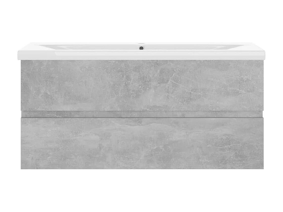 Prolenta Premium -  Armoire d'évier avec lavabo intégré Gris béton Aggloméré