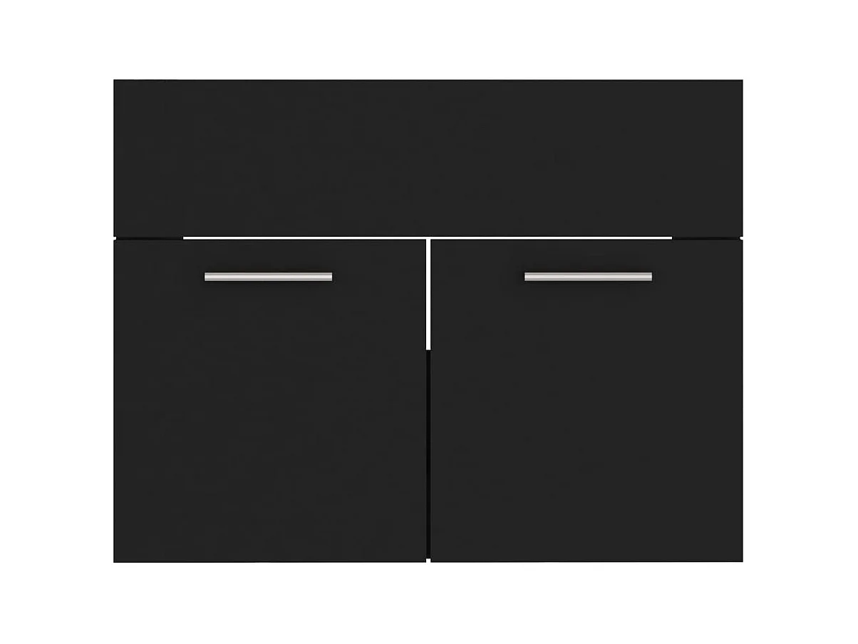 Prolenta Premium -  Waschbeckenunterschrank Schwarz 60x38,5x46 cm Holzwerkstoff