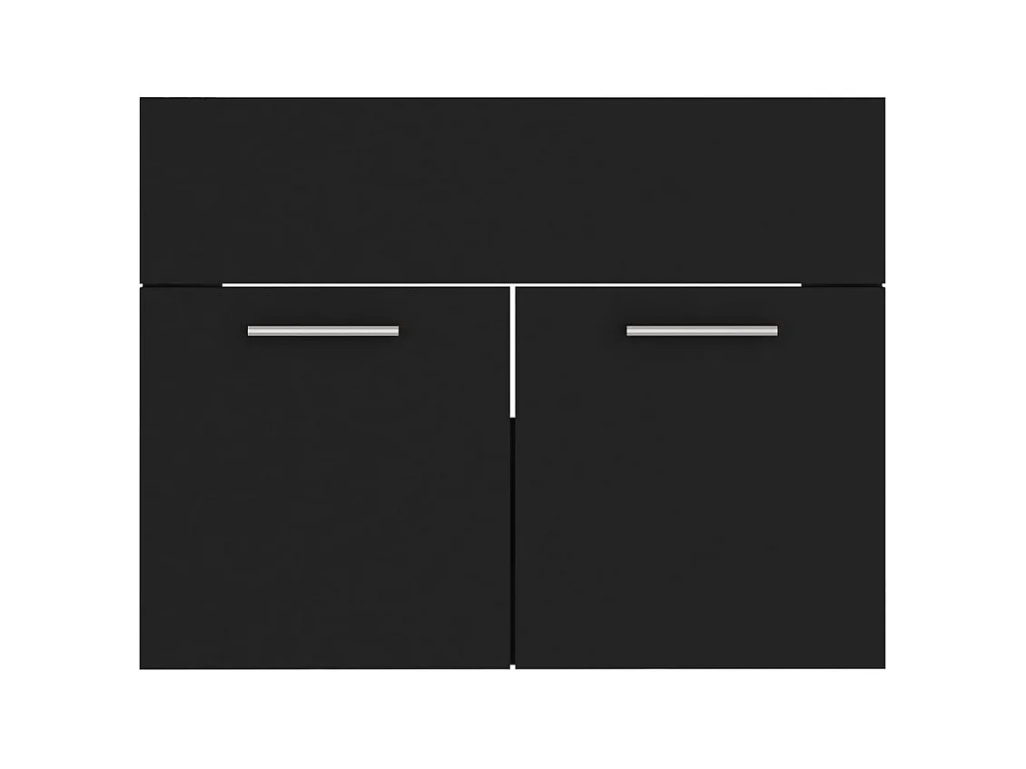 Prolenta Premium -  Mobile Sottolavabo Nero 60x38,5x46 cm in Legno Multistrato
