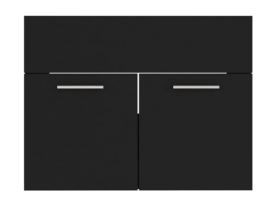 Prolenta Premium -  Mobile Sottolavabo Nero 60x38,5x46 cm in Legno Multistrato