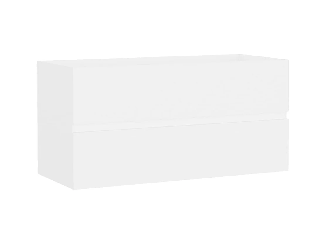 Prolenta Premium -  Waschbeckenunterschrank Weiß 90x38,5x45 cm Holzwerkstoff