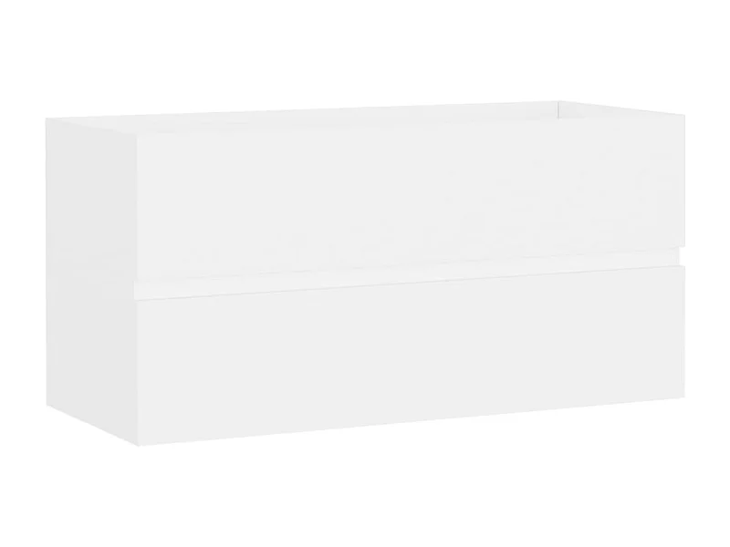 Prolenta Premium -  Armoire d'évier Blanc 90x38,5x45 cm Bois d'ingénierie