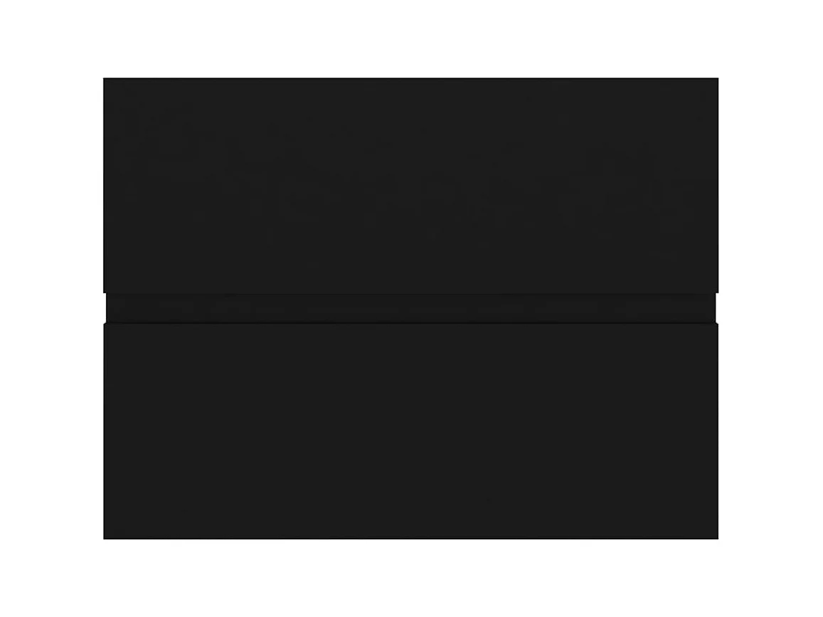 Prolenta Premium -  Armoire d'évier avec lavabo intégré Noir Aggloméré