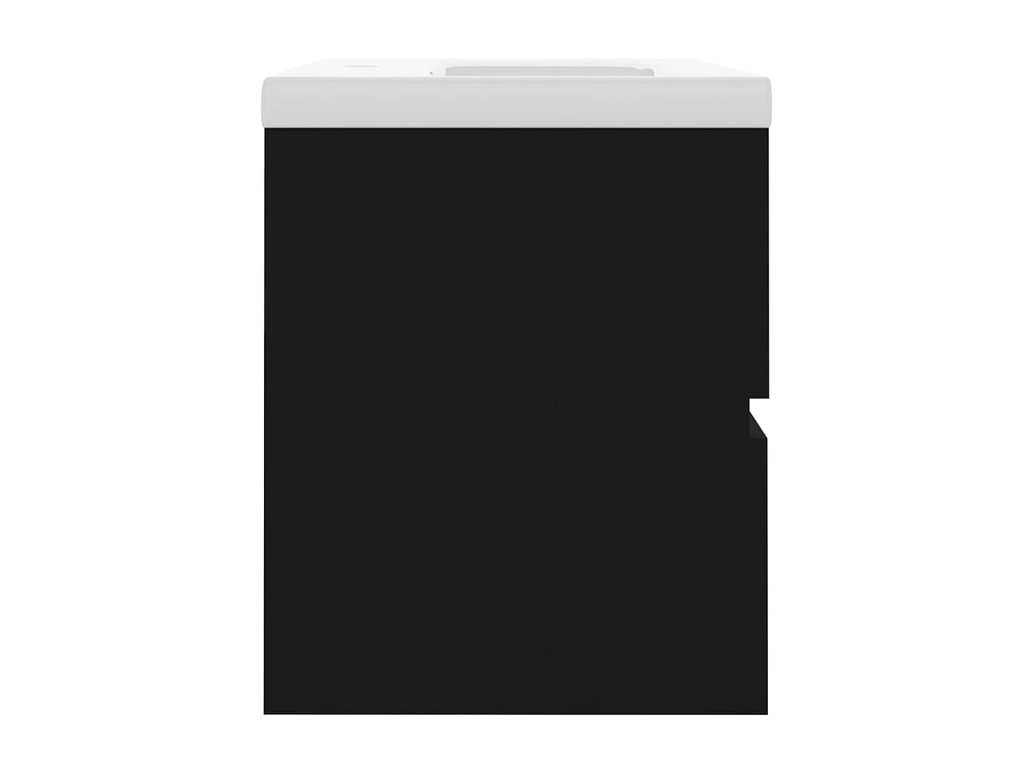 Prolenta Premium -  Mobile con Lavabo Integrato Nero in Legno Multistrato