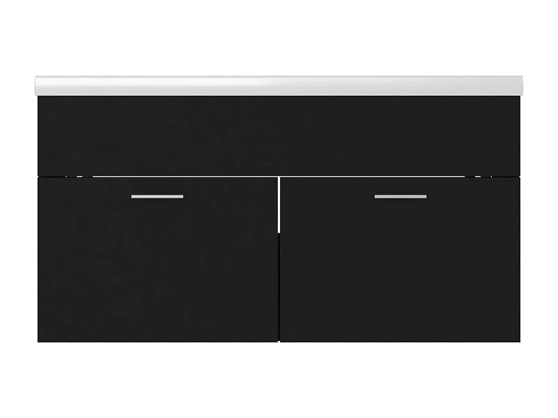 Prolenta Premium -  Mueble con lavabo madera de ingeniería negro