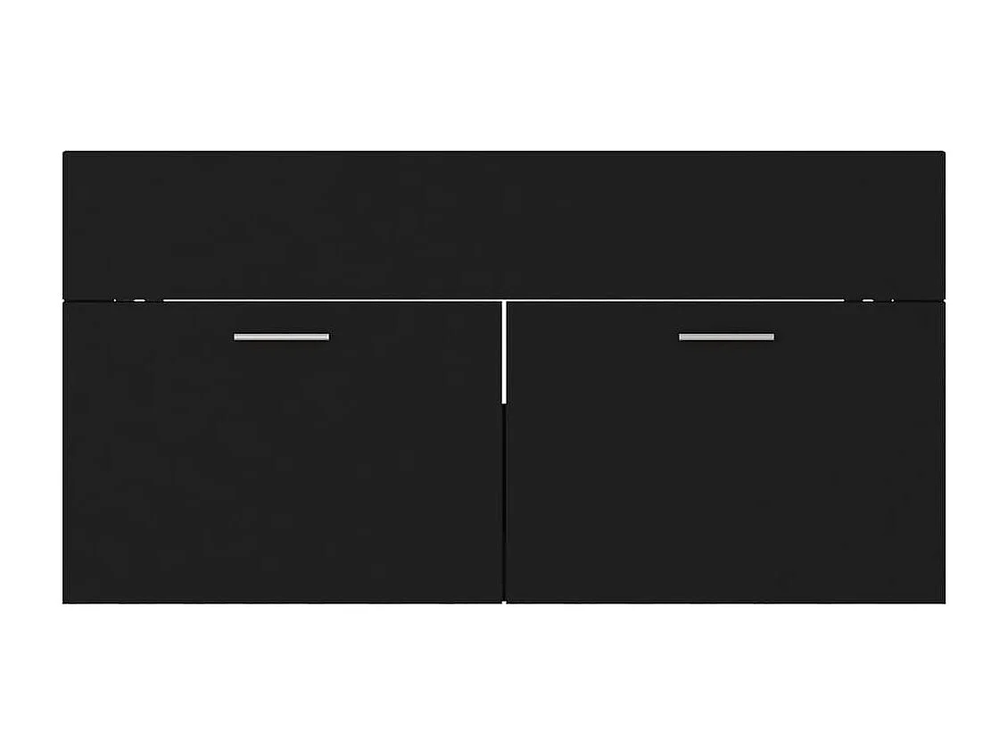 Prolenta Premium -  Mueble con lavabo madera de ingeniería negro