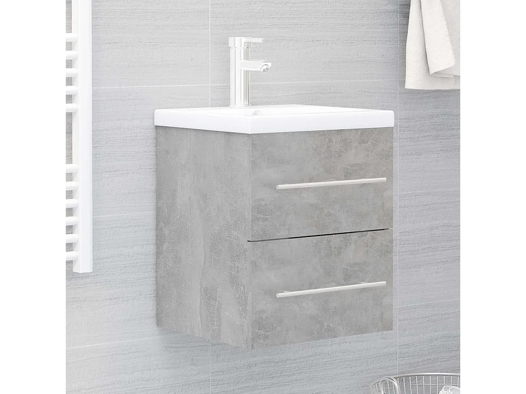 Prolenta Premium -  Mobile Lavabo Grigio Cemento 41x38,5x48 cm in Legno Multistrato